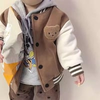 くまワッペンバックロゴあったかブルゾン(2389)