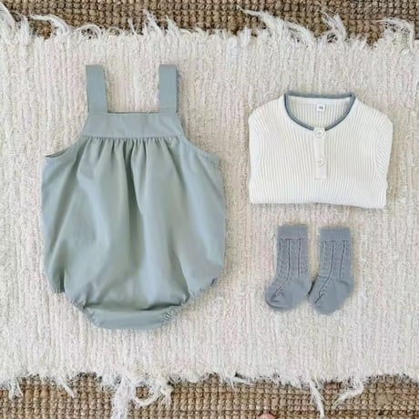 momo mint/beige ポッケサロペット(1450)