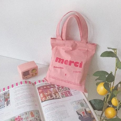merci pink トートバッグ(2711)