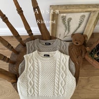 即納【Aosta】knit vest (a18）