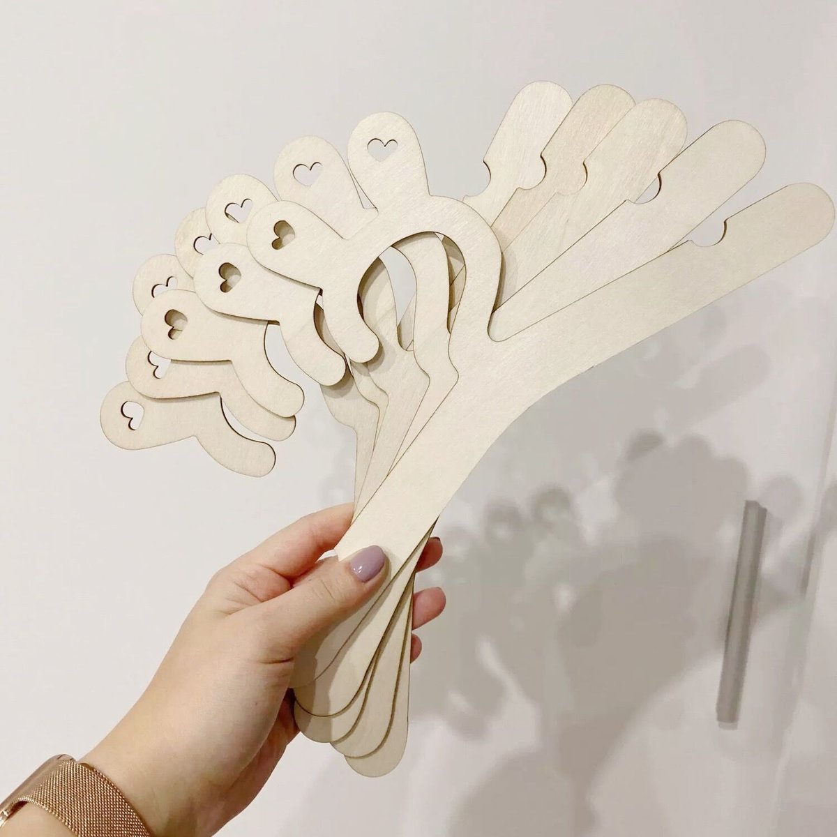 くまさんうさぎさん5pcsウッドハンガー(208) | こどもふく🧸mocokids