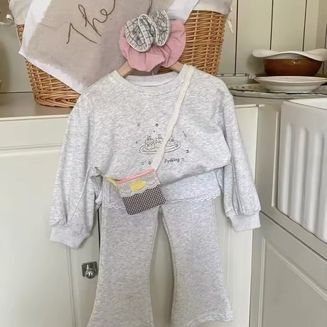 kids cute puddingグレースウェットセットアップ(1020)