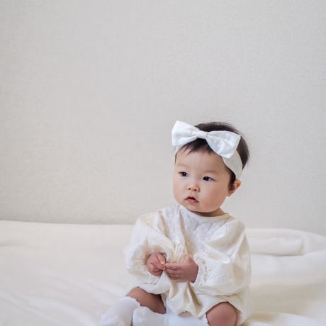 即納【bebeholic】flower embroidery  rompers (be18)