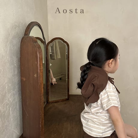 即納【Aosta】signature border T-shirt(2999)