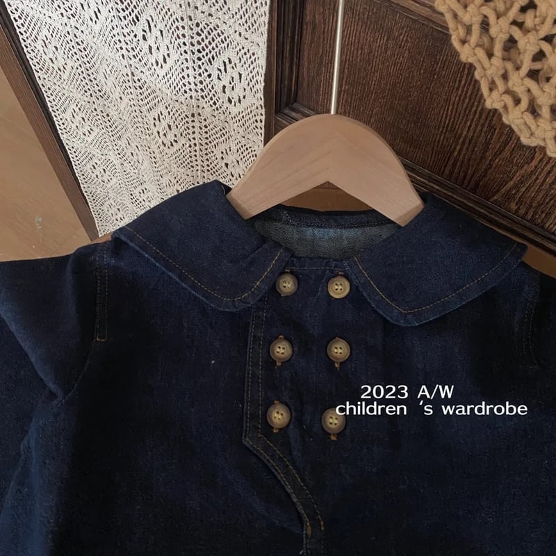 デニムダブルボタンワンピース(3326) | こどもふく🧸mocokids