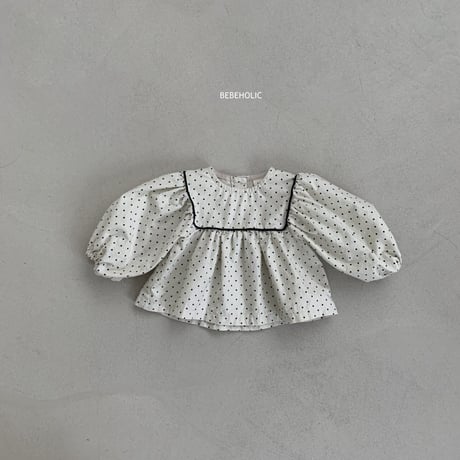 即納【bebeholic】dot blouse (be13)