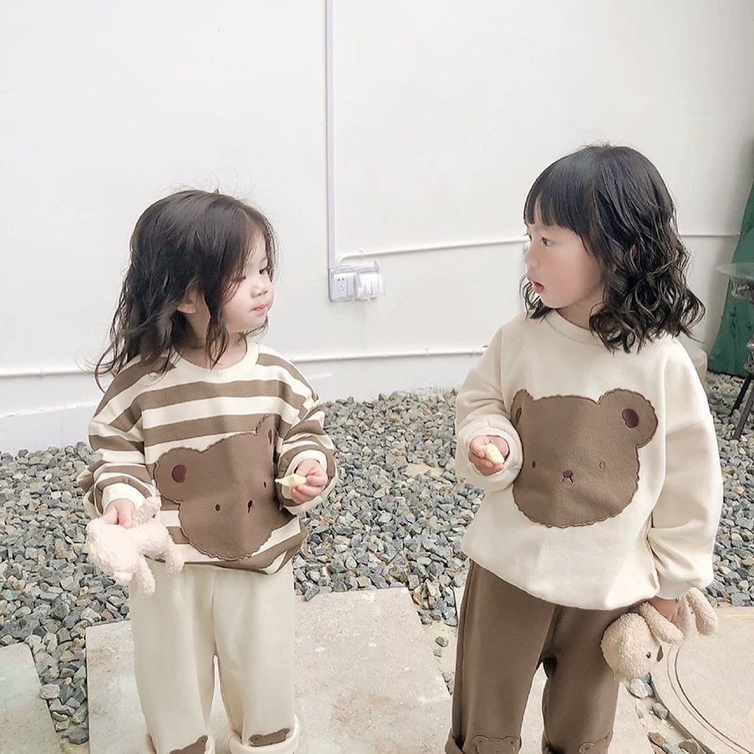 くまコーデプリントトレーナーorパンツ(2314) | こどもふく🧸mocokids