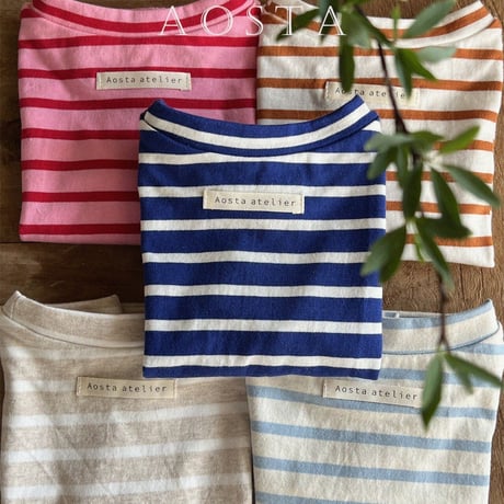 即納【Aosta】signature border T-shirt(2999)