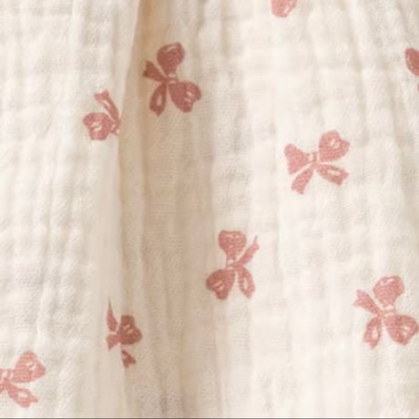 pinkリボンリネンスカートロンパース(1709)