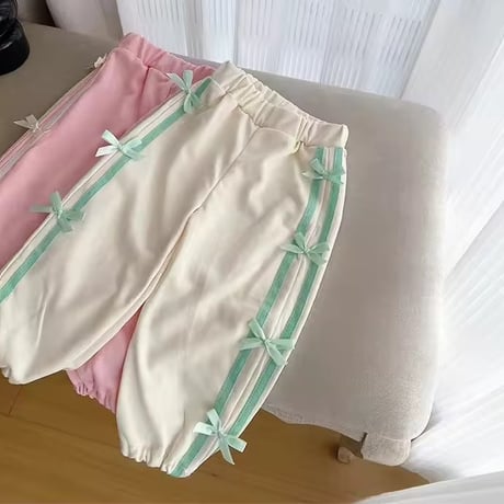 ミルキーカラーサイドラインpetitリボンカーゴパンツ(680)