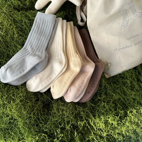 即納【monbebe】Spring cotton sock set(mo1)