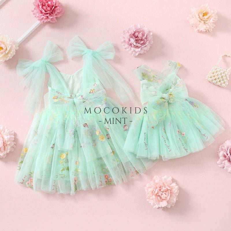 9color flower gardenキャミリボンチュールロンパースドレス(525 9color flower gardenキャミリボンチュールロンパースドレス(525
