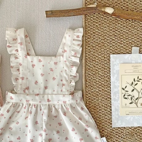 momo pink small flowerサロペット(4058)