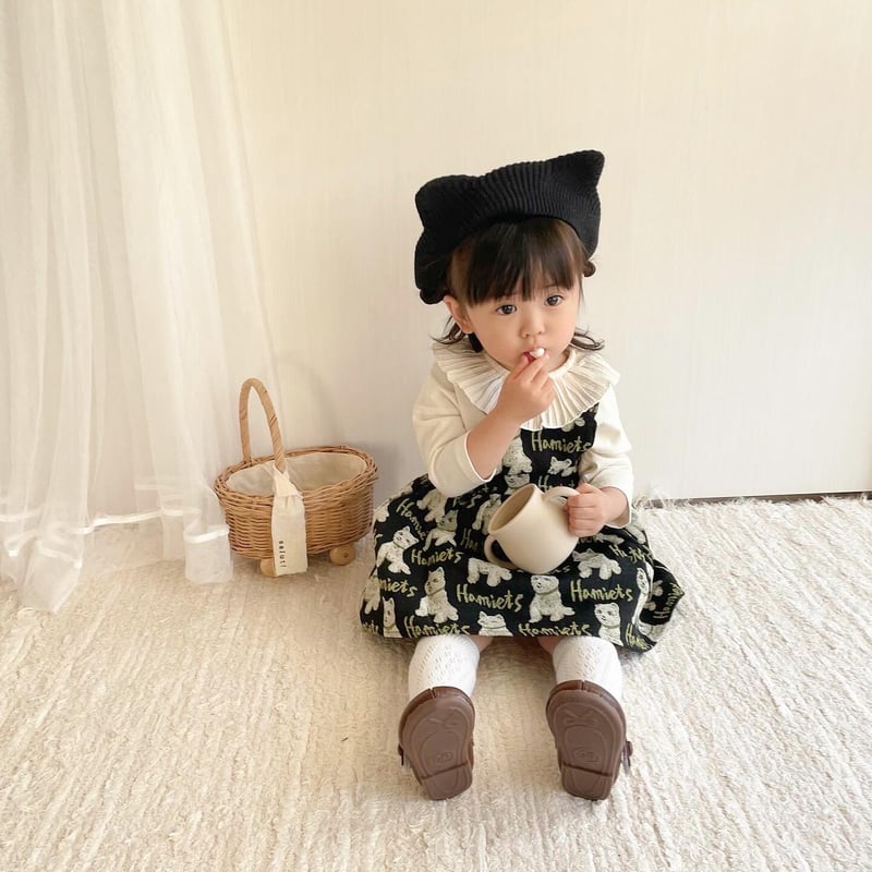 2color ヴィンテージくまねこジャンパースカート(1935) | こどもふく