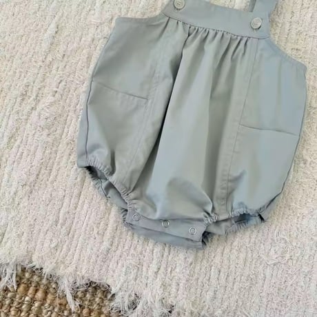 momo mint/beige ポッケサロペット(1450)