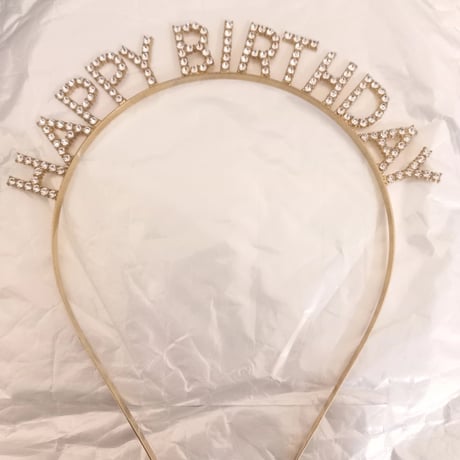 HAPPY BIRTHDAYラインストーンカチューシャ(217)