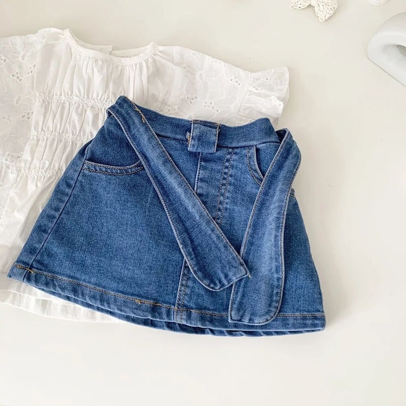 yukiemonおリボンデニムミドルスカート yukiemon．おリボンデニムミドルスカート yukiemon．おリボンデニム