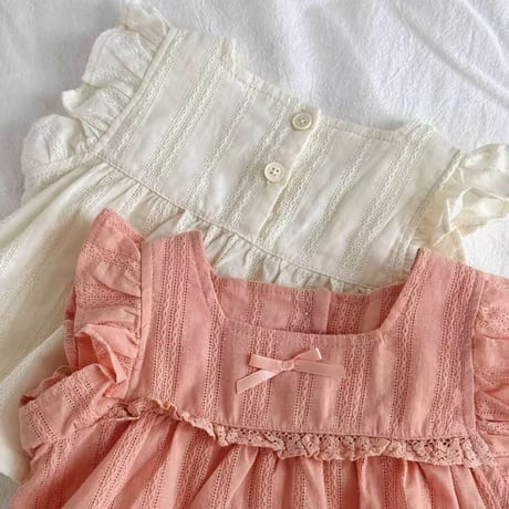 beige/pink ピュアコットンブルマセットアップ(1538)