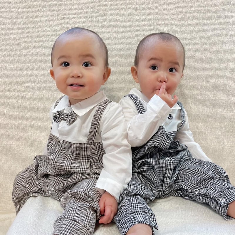 verybrain チェック柄ロンパース verybrain チェック柄ロンパース