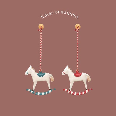 Xmas ornament木馬(434)