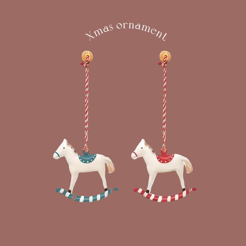 Xmas ornament木馬(434) | こどもふく🧸mocokids