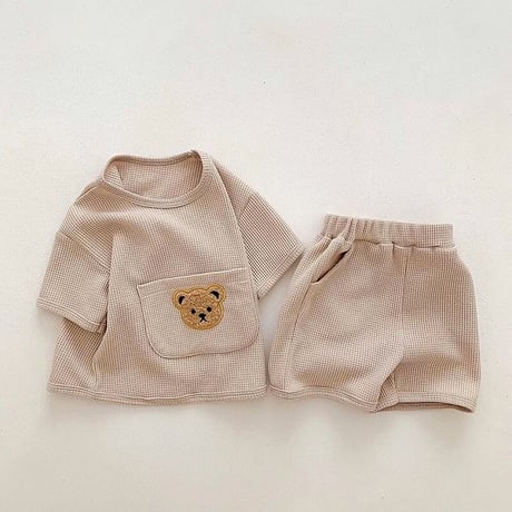 ワッフルワッペンくまセットアップ(2232)