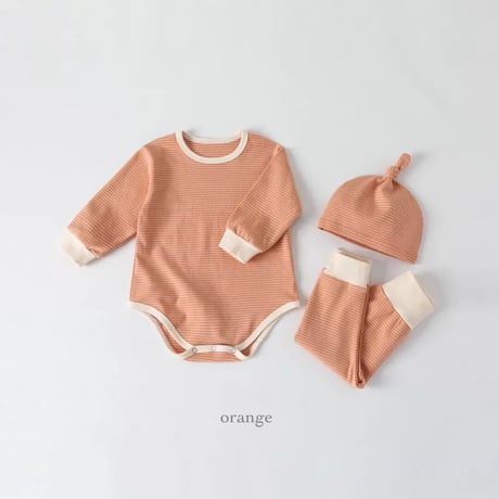 即納◆6color ストライプコットン3点セット(946)