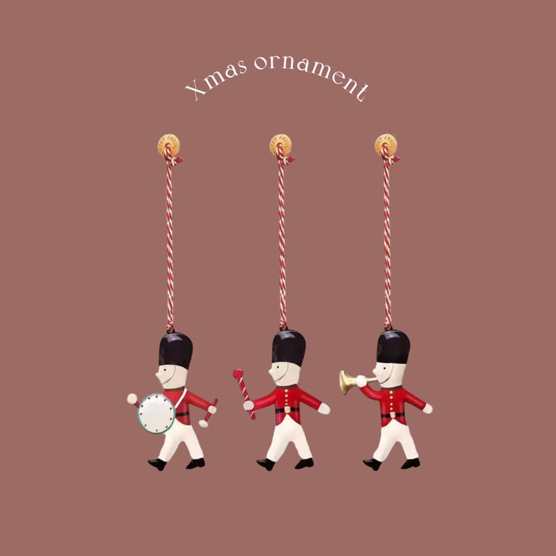 Xmas ornament兵隊さんwhite(438) | こどもふく🧸mocokids