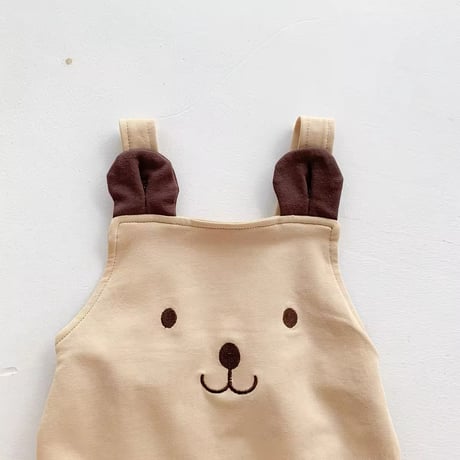 即納あり◆耳付きくまさんサロペット(637)