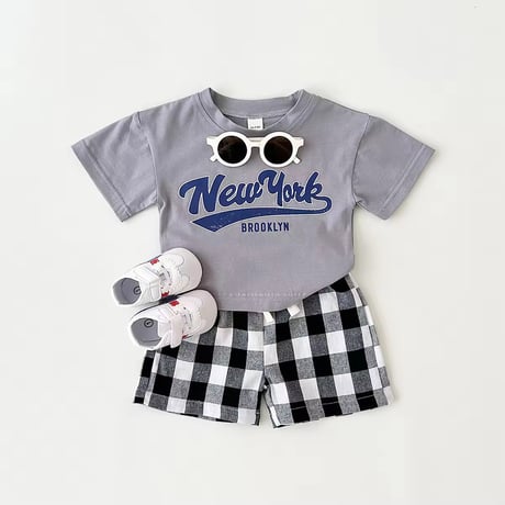 3color new yorkチェックパンツセットアップ(1292)