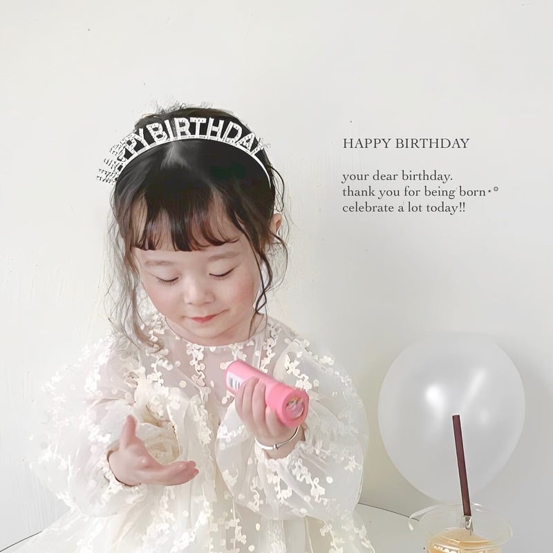 HAPPY BIRTHDAYラインストーンカチューシャ(217) | こどもふく HAPPY BIRTHDAYラインストーンカチューシャ(217) | こどもふく