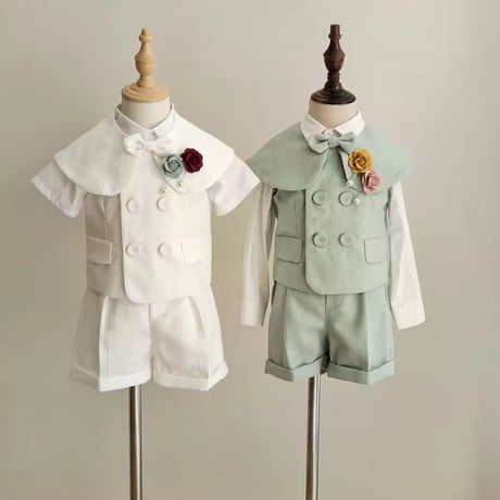 mint/white ベストフォーマルスーツ(987)