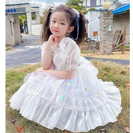 kids purple/ whiteアイドルグレープドレス(645)