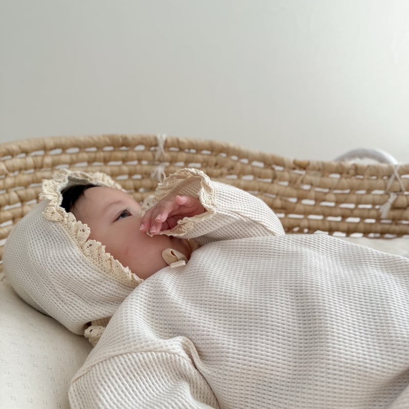 mabli ロンパース ボンネット セット 18m MABLI 小人ロンパース ボンネット付き18m MABLI 小人 ロンパース