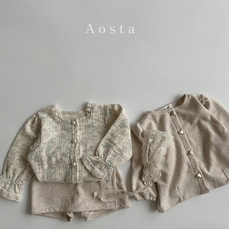 即納【Aosta】Lovely Cardigan (a23)