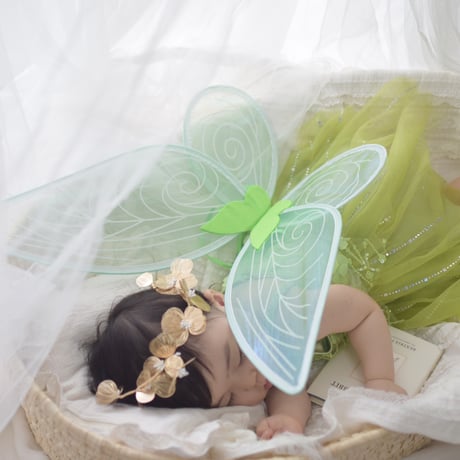green fairy wingドレス(590)