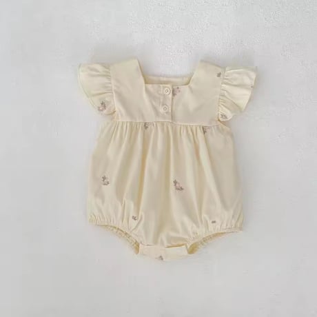 姉妹お揃いエンブロイダリーpetitフラワーロンパースorワンピース(3138)