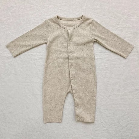 うさ耳帽子つぶつぶリブ 2patternロンパース(2453)