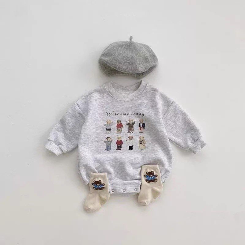 welcome teddyロンパース(2439) | こどもふく🧸mocokids