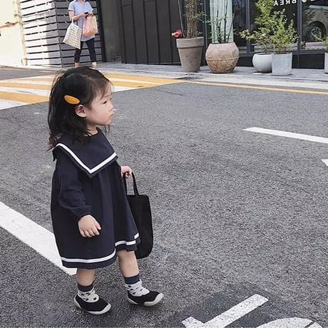 セーラー長袖ワンピース(818)