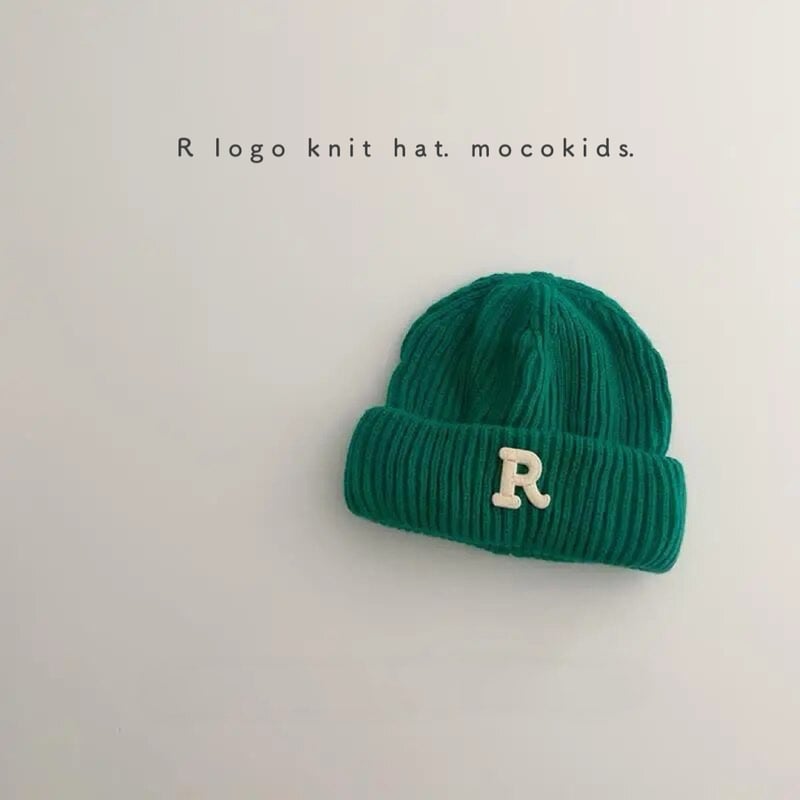 即納あり◇7color Rロゴニット帽(474) | こどもふく moco kids