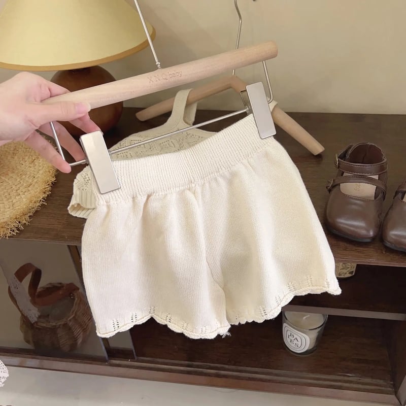 son and daughter クロシェ セットアップ 5-6y クロシェ編みキャミサマーニットセットアップ(3078) | こども