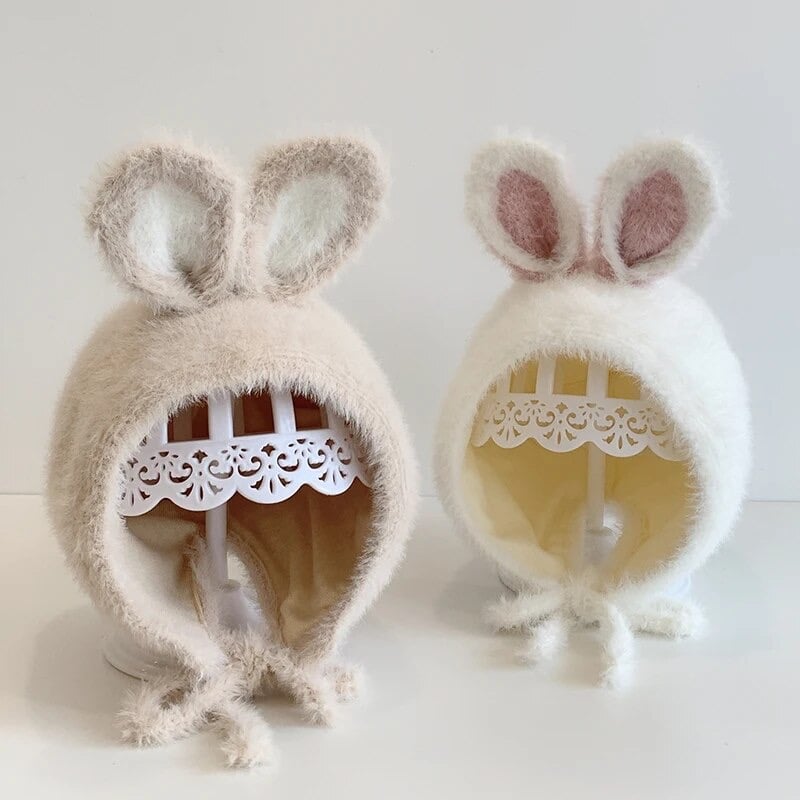 うさ耳ぴょんぴょんニットボンネット(502) | こどもふく moco kids