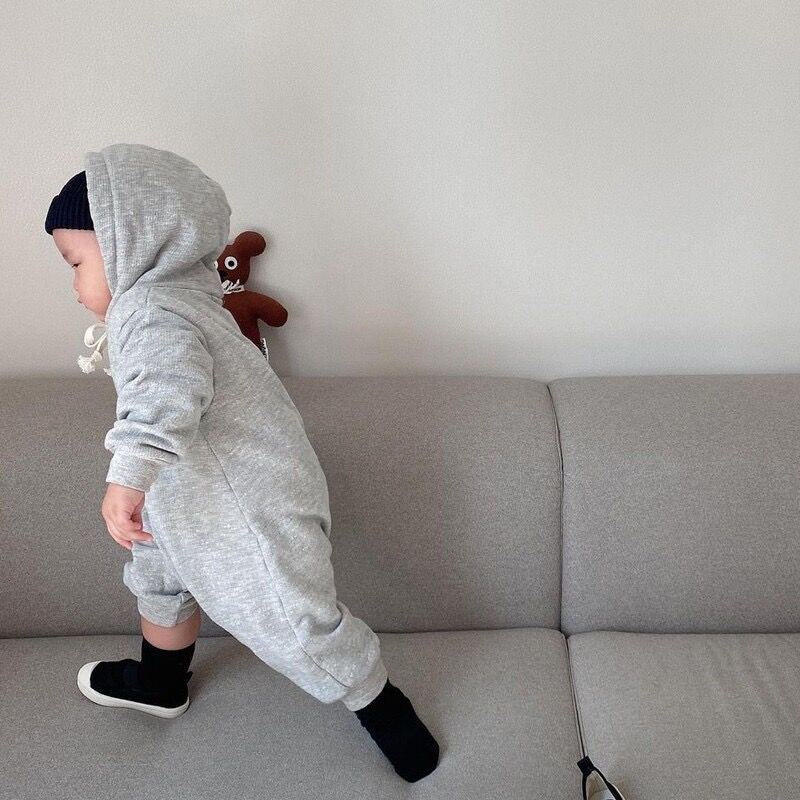 パーカーZIPスウェットロンパース(1916) | こどもふく moco kids