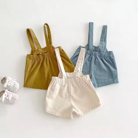 3color コーデュロイカラーサロペット(1560)