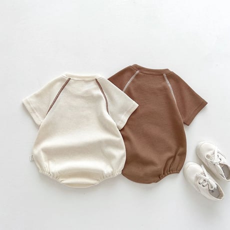 ワッフルくまwild and freeロンパース(3070)