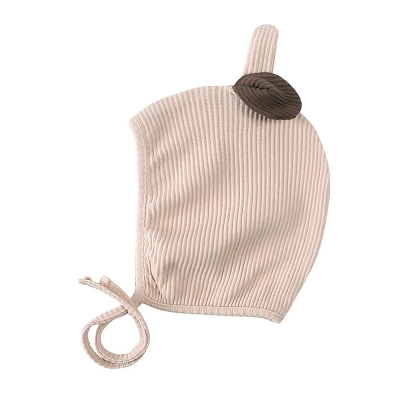 5color 葉っぱ付きリブボンネット(728) | こどもふく🧸mocokids