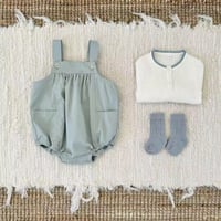 momo mint/beige ポッケサロペット(1450)