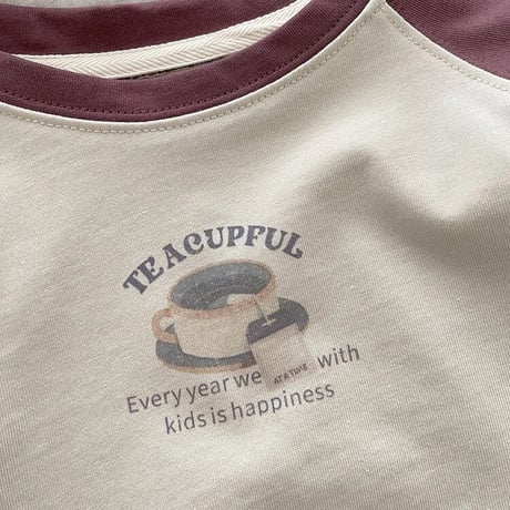 TEA CUPFULバイカラーロンT(515)