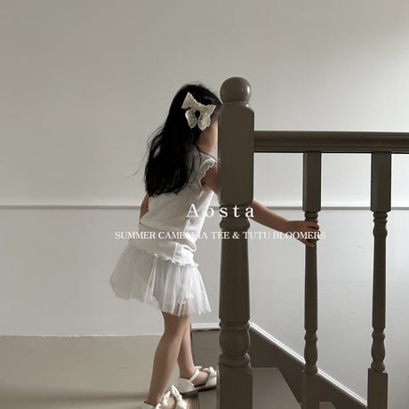 即納【Aosta】camellia T-shirt(2982)